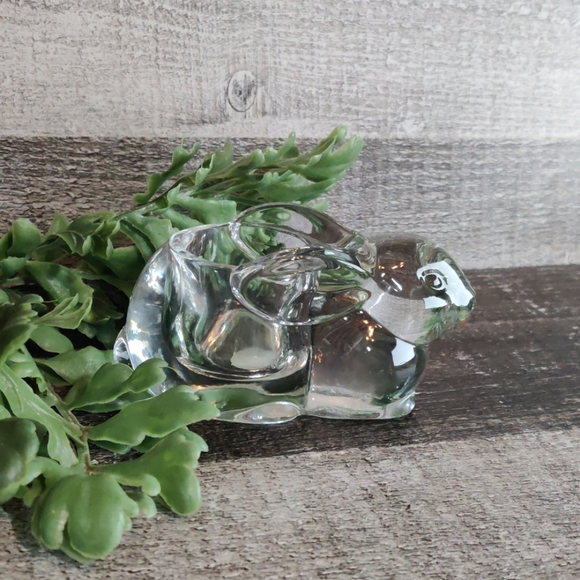 Indiana glass co. Other - crystal bunny rabbit votive candle holder indiana